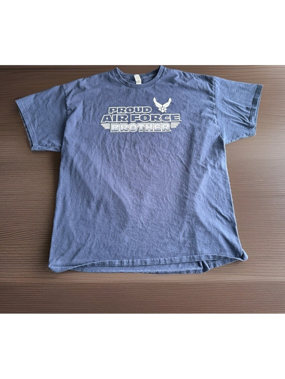 USAF Proud Air Force Brother Shirt Size 2XL Crew Neck Navy Heavy Cotton Gildan